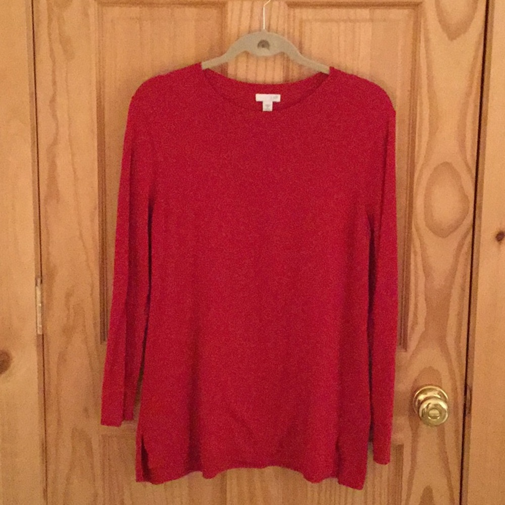 Red J Jill tunic sweater